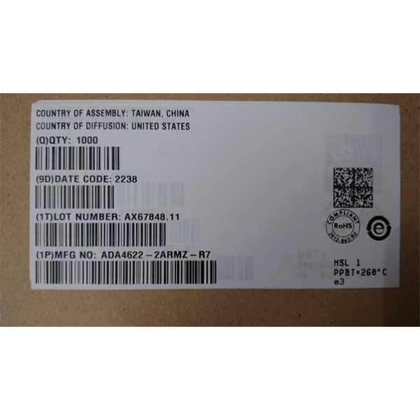 亚德诺半导体ADA4622-2ARMZ-R7双通道精密运算放大器