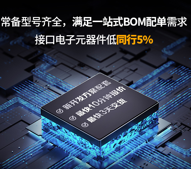 尚想：常备型号齐全，满足一站式BOM配单需求，接口电子元器件低同行5%
